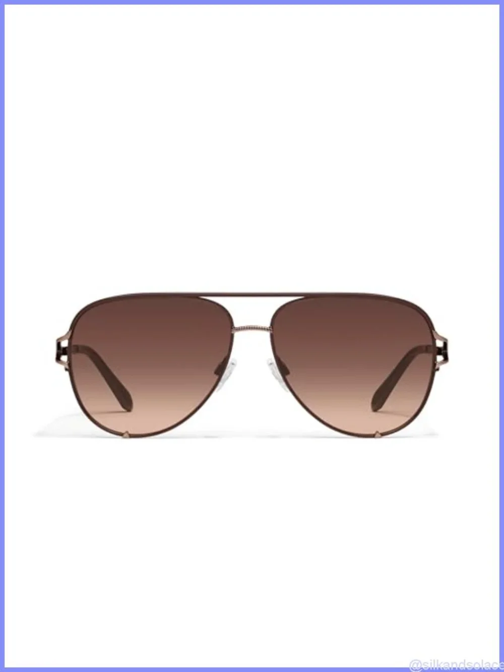 QUAY High Key Twist Oversized Aviator Sunglasses UV Protection Full Frame